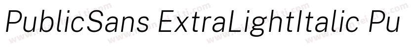 PublicSans ExtraLightItalic Public字体转换